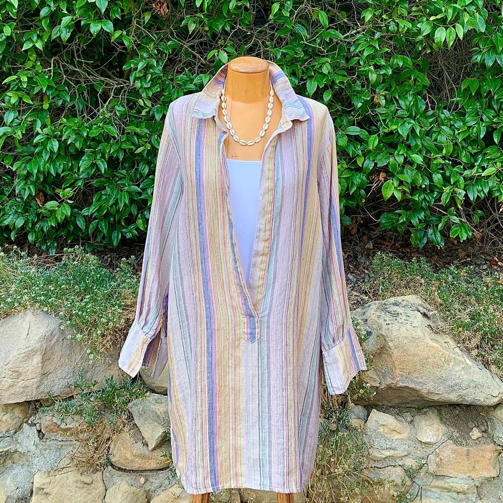 CP Shades soft linen tunic, dress, bathing suit cover - Picture 2 of 5